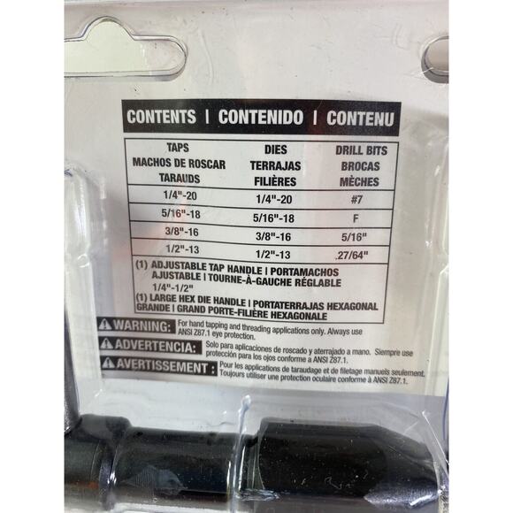 Dewalt 14pc SAE Fractional Tap and Hex Die Set DWA1452 - SEALED NOS - Picture 8 of 8